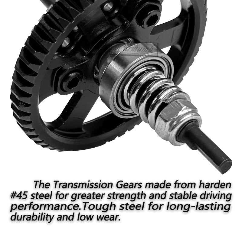 Rcarmumb 54T Spur Gear Upgrades Part for Slash Stampede Rustler 4X4(VXL), Hardened Steel Slipper Clutch Eliminator 54T Spur Gear with Pinions Gears Set(15T 17T 19T) RC Upgrades,#6878,Red - Image 5